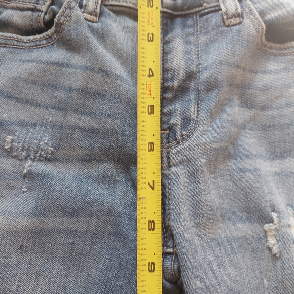 Judy Blue Relaxed Fit Distressed Custom Embroidered Mushroom Jeans Size 5/27 - Picture 9 of 10